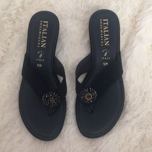 Italian Shoemakers Navy Blue Wedge!